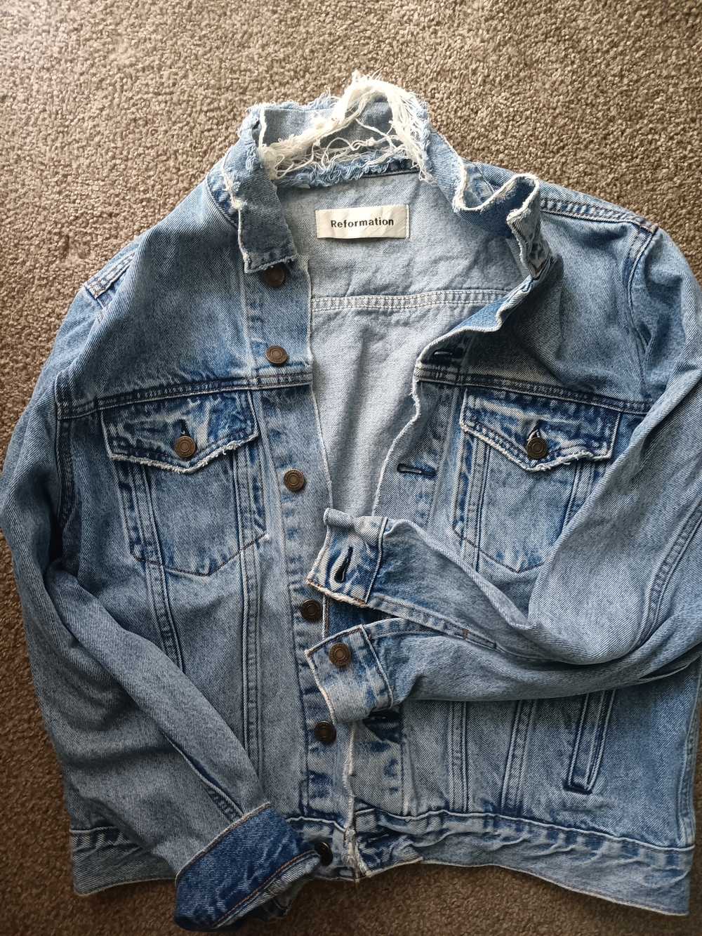 Reformation Jean Jacket Large L - Picture 2 of 2